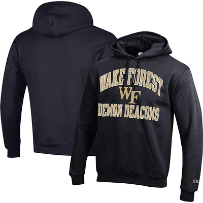 Men's Champion Black Wake Forest Demon Deacons High Motor Pullover Hoodie