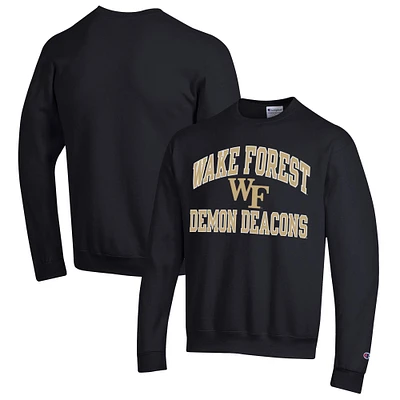 Sweat à capuche Champion Black Wake Forest Demon Deacons High Motor pour homme