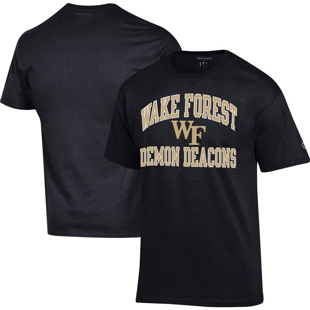 Champion Black Wake Forest Demon Deacons High Motor T-shirt pour homme