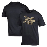 T-shirt Champion Black Wake Forest Demon Deacons Rake pour hommes