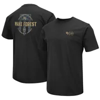 Colosseum Black Wake Forest Demon Deacons OHT T-shirt d'appréciation militaire pour homme