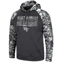 Sweat à capuche Colosseum Charcoal Wake Forest Demon Deacons OHT Military Appreciation Digital Camo pour hommes