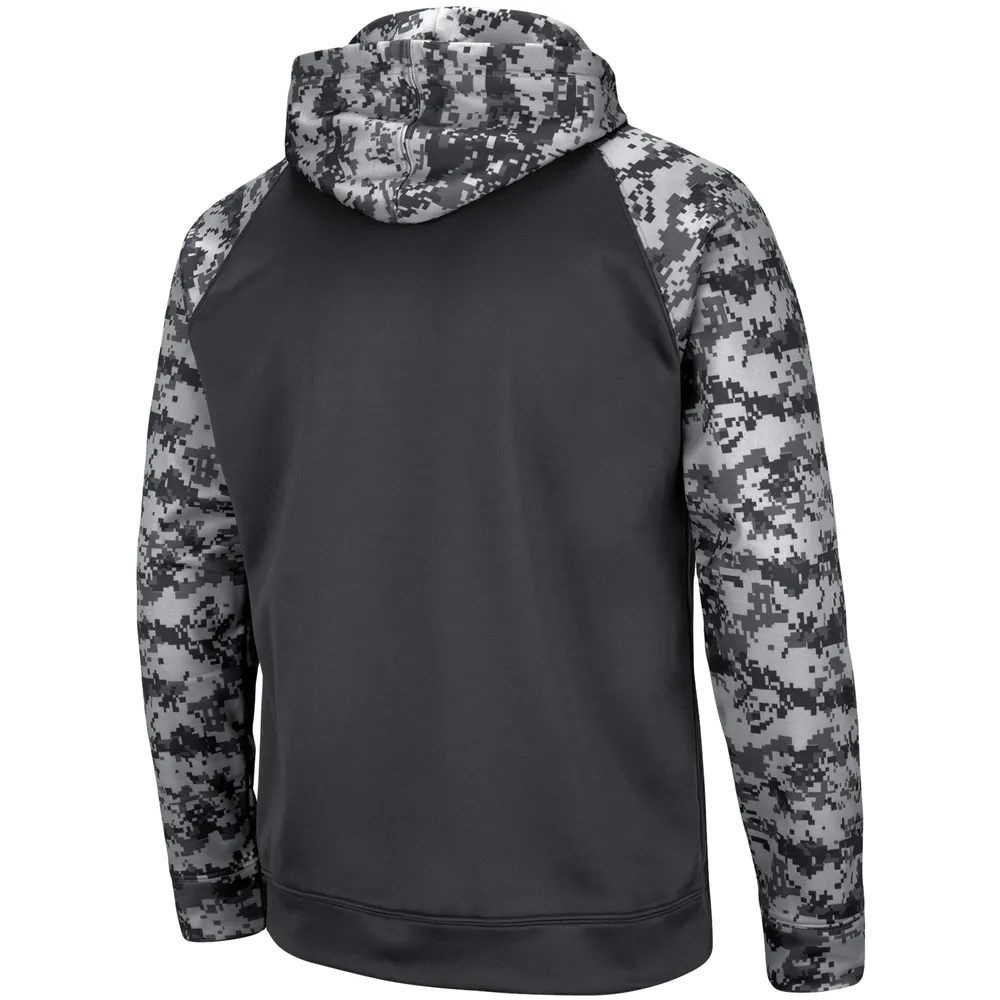 Sweat à capuche Colosseum Charcoal Wake Forest Demon Deacons OHT Military Appreciation Digital Camo pour hommes