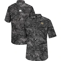 Chemise de pêche Colosseum Charcoal Wake Forest Demon Deacons Realtree Aspect Charter pour homme