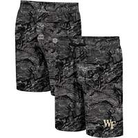 Men's Colosseum Charcoal Wake Forest Demon Deacons Realtree Aspect Ohana Swim Shorts