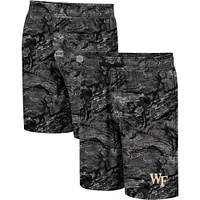 Men's Colosseum Charcoal Wake Forest Demon Deacons Realtree Aspect Ohana Swim Shorts