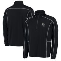 Men's Columbia Golf Black Wake Forest Demon Deacons Shotgun Omni-Wick Quarter-Zip Pullover Jacket