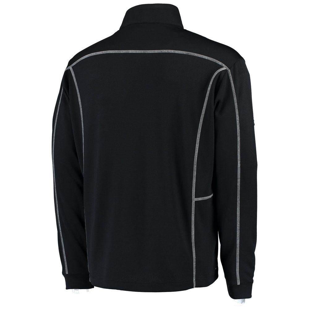 Men's Columbia Golf Black Wake Forest Demon Deacons Shotgun Omni-Wick Quarter-Zip Pullover Jacket