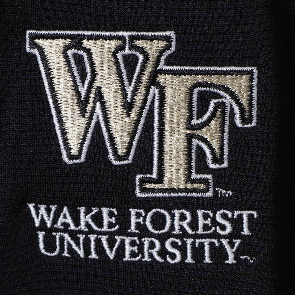 Men's Columbia Golf Black Wake Forest Demon Deacons Shotgun Omni-Wick Quarter-Zip Pullover Jacket