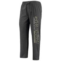 Men's Concepts Sport Heathered Charcoal/Black Wake Forest Demon Deacons Meter T-Shirt & Pants Sleep Set