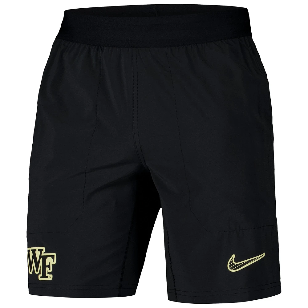 Men's Nike Black Wake Forest Demon Deacons 2024/25 Sideline Performance Woven Shorts