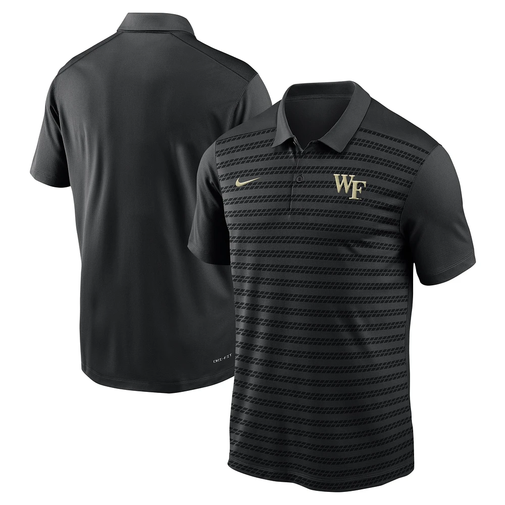 Men's Nike Black Wake Forest Demon Deacons 2024 Sideline Victory Coaches Performance Polo