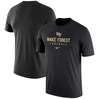 T-shirt Nike Wake Forest Demon Deacons Changeover pour homme, noir