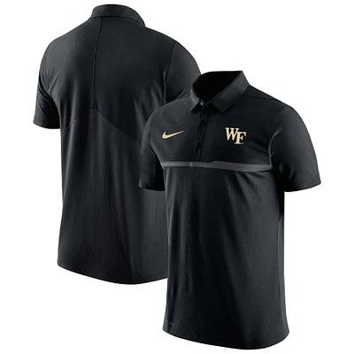 Polo de performance pour entraîneurs Demon Deacons Nike Wake Forest noir homme