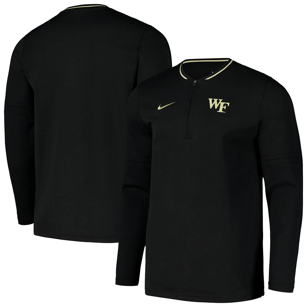 Veste à quart de zip Nike Wake Forest Demon Deacons Coaches pour homme