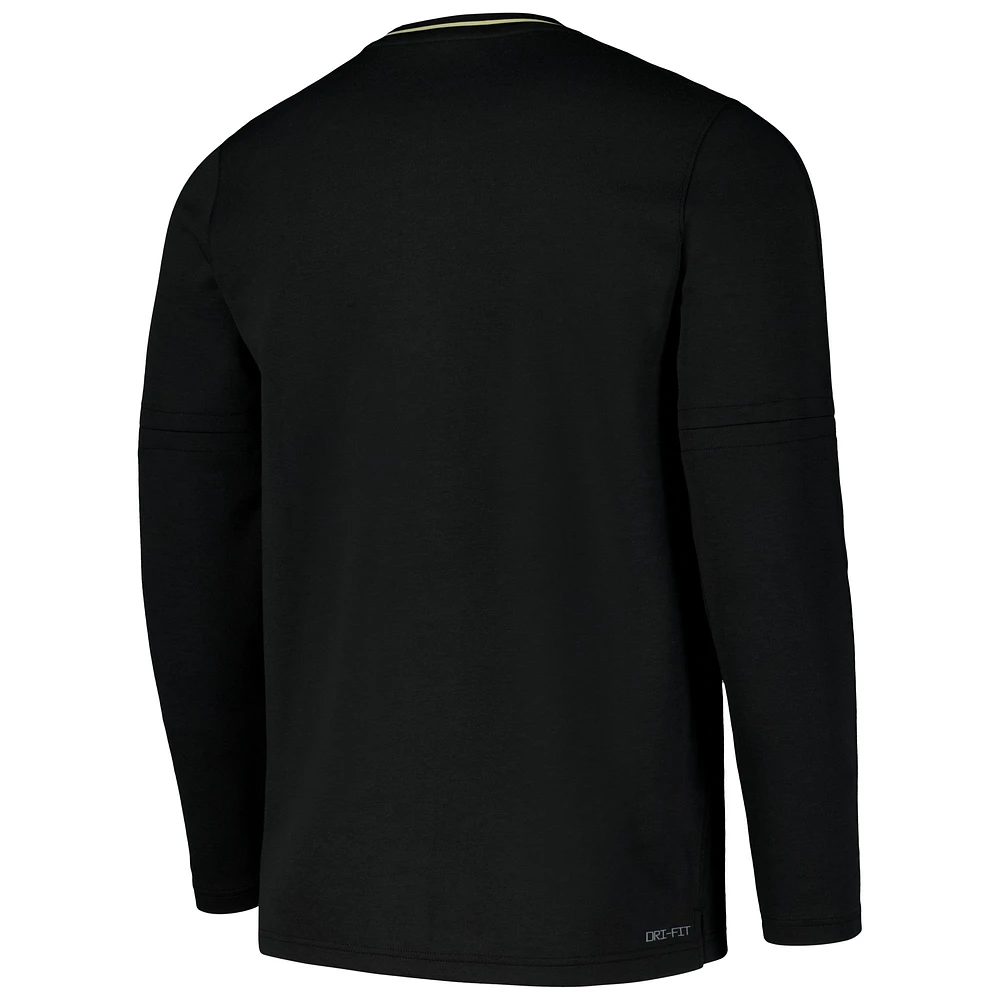 Men's Nike Black Wake Forest Demon Deacons Coaches Quarter-Zip Jacket