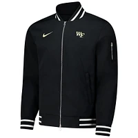 Veste aviateur entièrement zippée Nike Wake Forest Demon Deacons pour homme