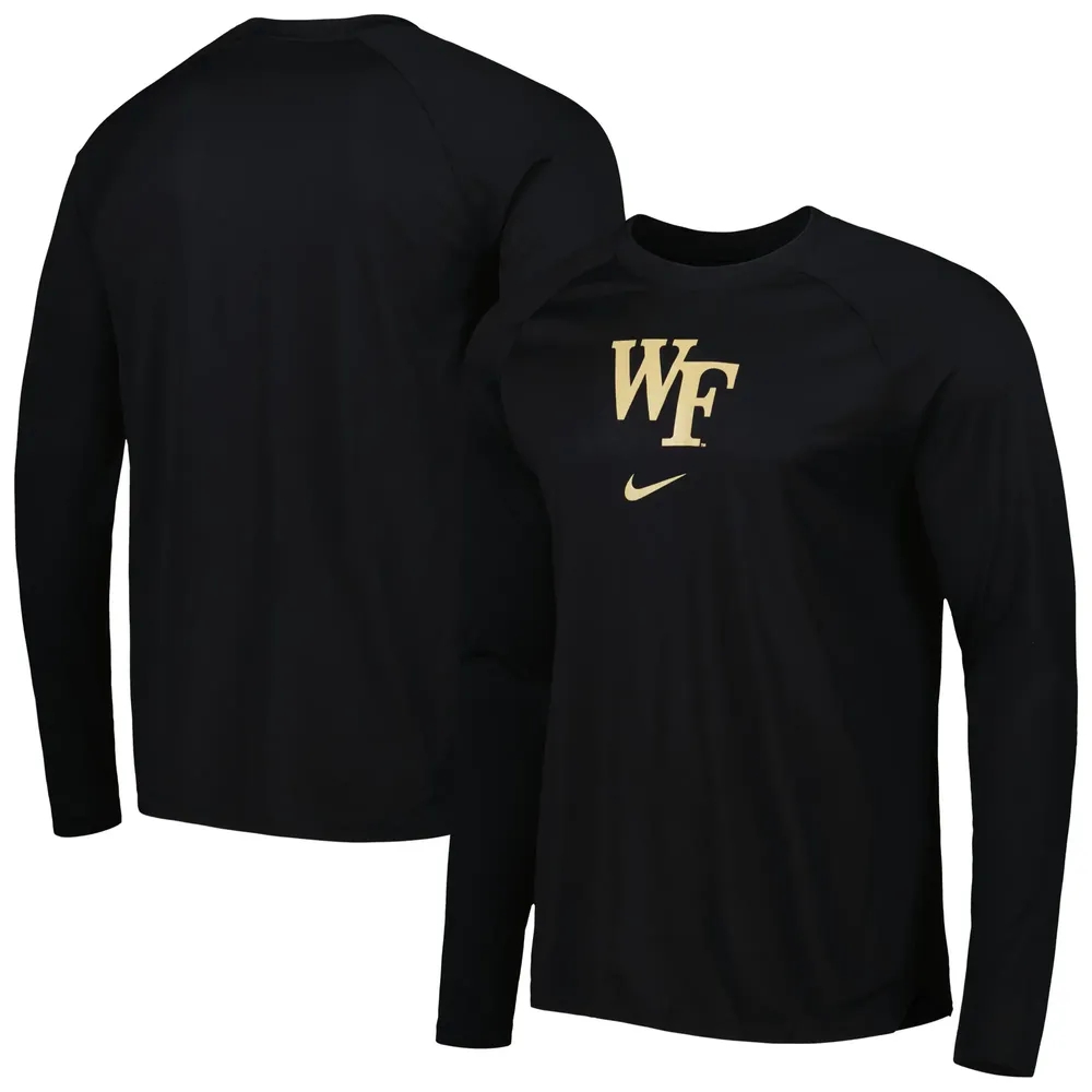 Nike Men's Nike Black Wake Forest Demon Deacons Spotlight Raglan  Performance Long Sleeve T-Shirt