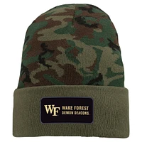 Bonnet en tricot à revers Nike Camo Wake Forest Demon Deacons Military Pack pour homme