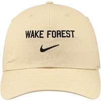 Casquette réglable Nike Gold Wake Forest Demon Deacons 2024 Sideline Club pour homme