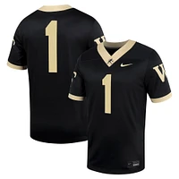 Maillot de football Nike #1 Black Wake Forest Demon Deacons Untouchable pour homme