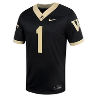 Maillot de football Nike #1 Black Wake Forest Demon Deacons Untouchable pour homme