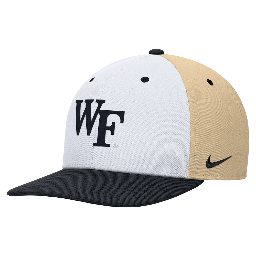 Men's Nike White/Gold Wake Forest Demon Deacons Pro Performance Snapback Hat