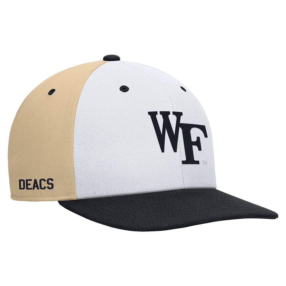 Men's Nike White/Gold Wake Forest Demon Deacons Pro Performance Snapback Hat