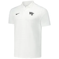 Polo Nike blanc Wake Forest Demon Deacons 2024/25 Sideline Victory Coaches Performance pour homme