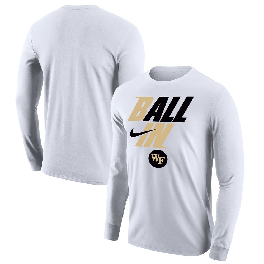 Men's Nike White Forest Demon Deacons Legend Bench Long Sleeve T-Shirt | Bayshore Shopping Centre