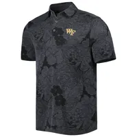 Polo Tommy Bahama Black Wake Forest Demon Deacons Miramar Blooms pour homme