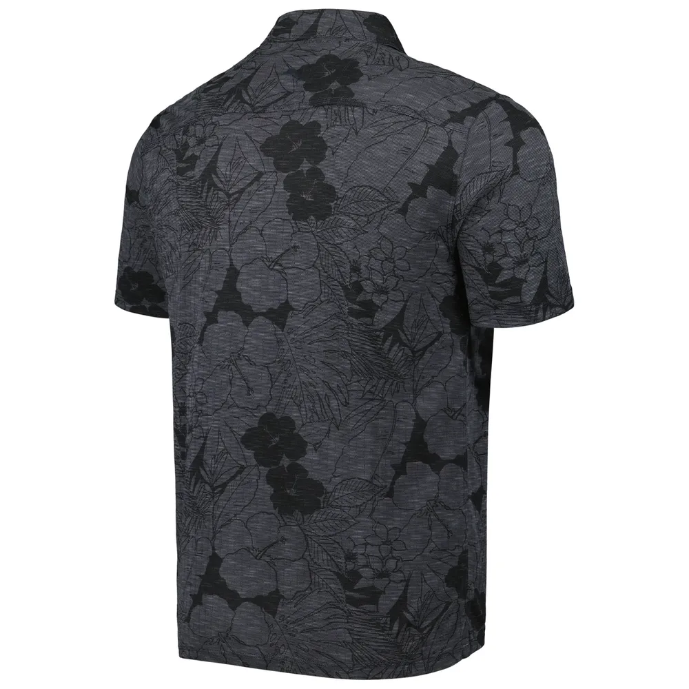 Polo Tommy Bahama Black Wake Forest Demon Deacons Miramar Blooms pour homme