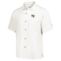 Chemise boutonnée Tommy Bahama Wake Forest Demon Deacons Castaway Game Camp pour hommes