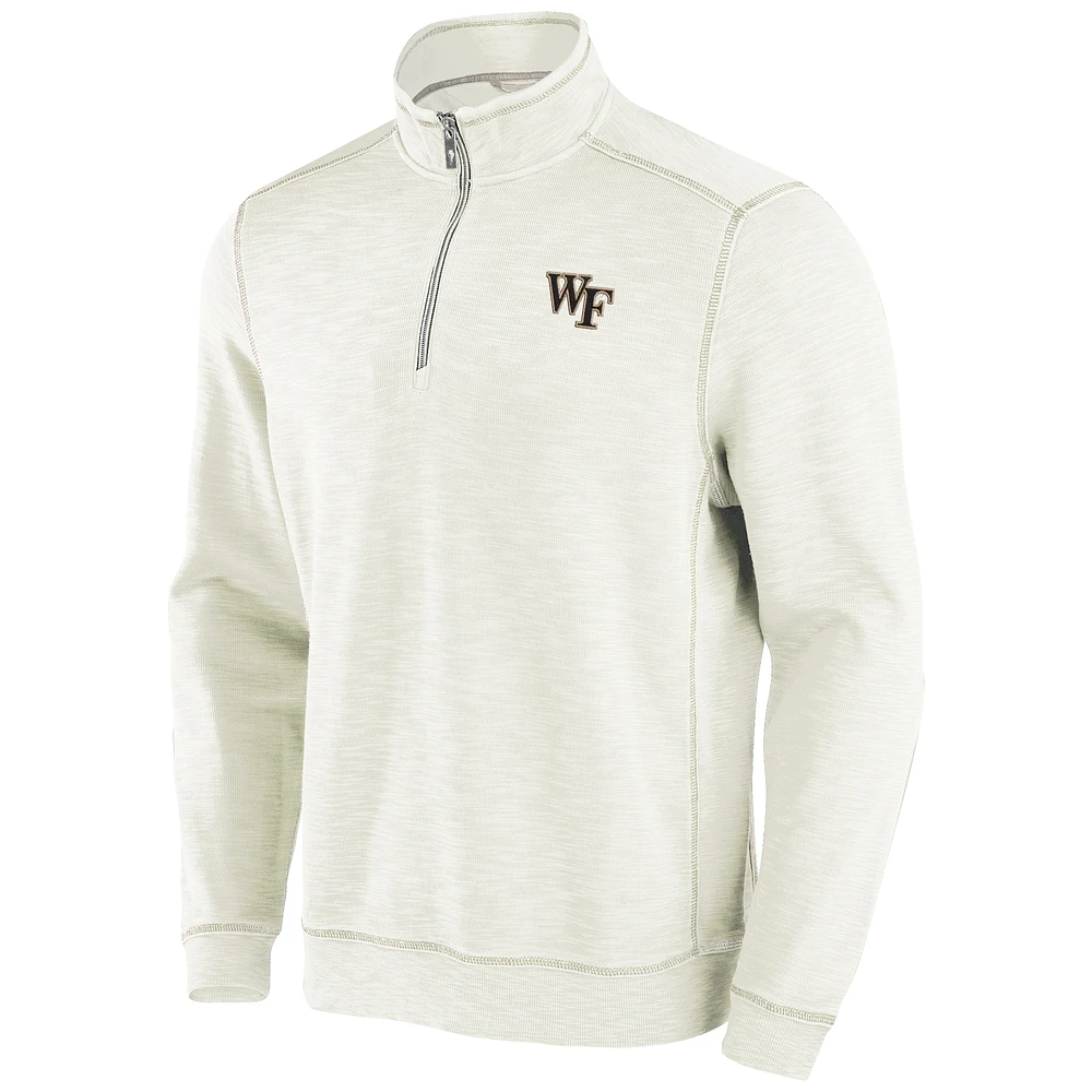 Haut à trois mélanges demi-zip Tommy Bahama pour hommes Wake Forest Demon Deacons Tobago Bay