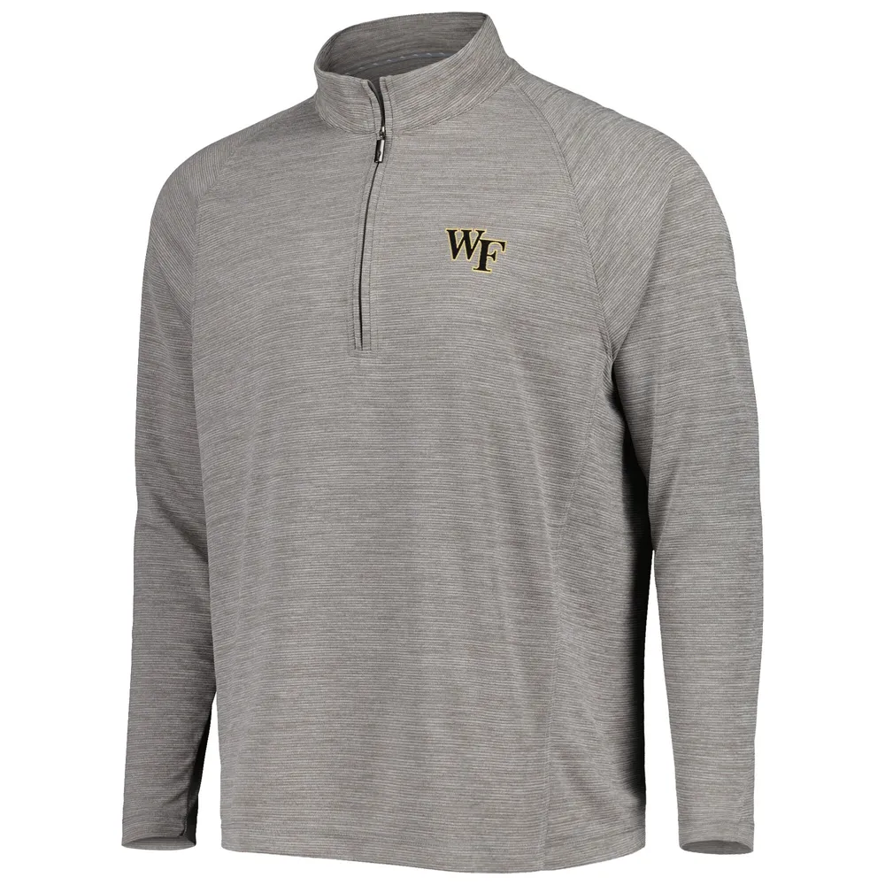 Tommy Bahama Grey Wake Forest Demon Deacons Play Action Raglan Haut à demi-zip pour homme