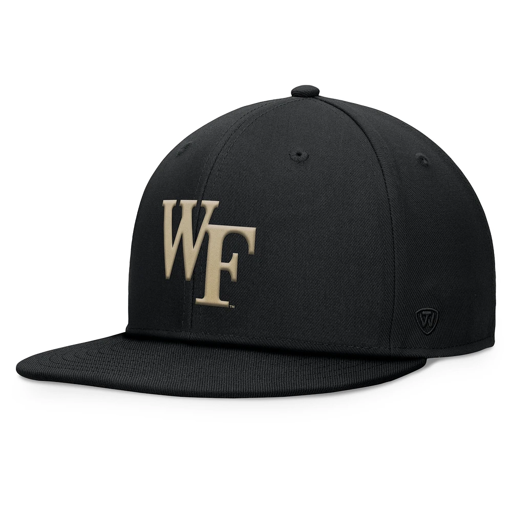 Casquette Snapback fondamentale Top of the World Black Wake Forest Demon Deacons pour hommes