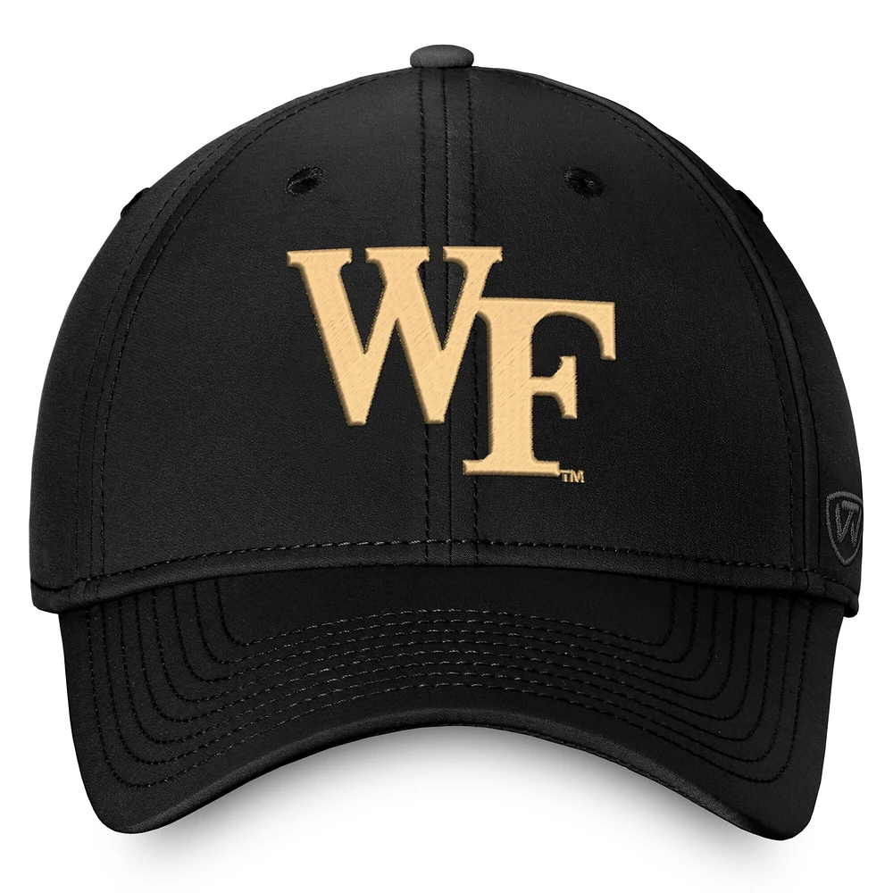 Men's Top of the World Black Wake Forest Demon Deacons Reflex Flex Hat