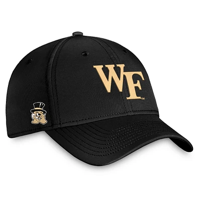 Men's Top of the World Black Wake Forest Demon Deacons Reflex Flex Hat