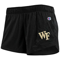 Women's Champion Black Wake Forest Demon Deacons Logo Mesh Shorts