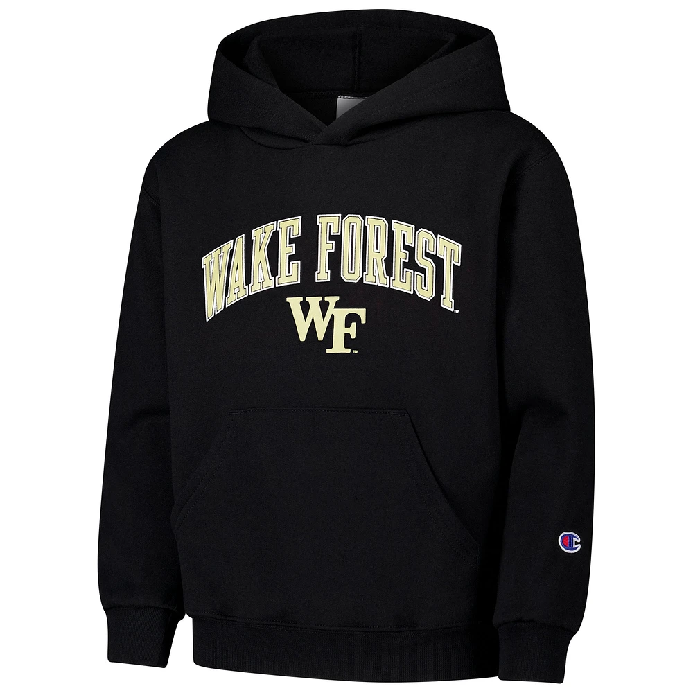 Youth Champion Black Wake Forest Demon Deacons Campus Pullover Hoodie