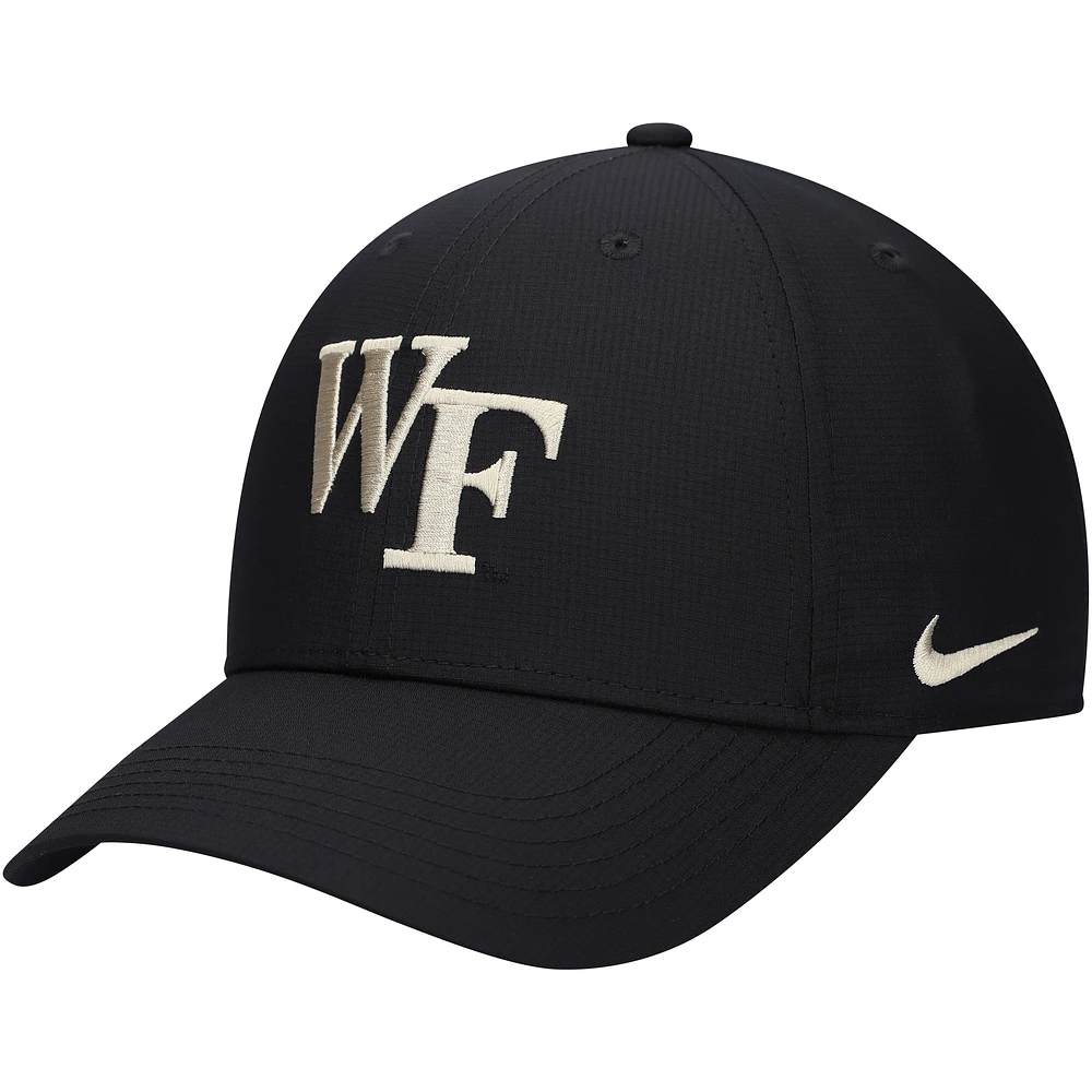 Casquette réglable Nike Black Wake Forest Demon Deacons 2024 Sideline Club pour jeune