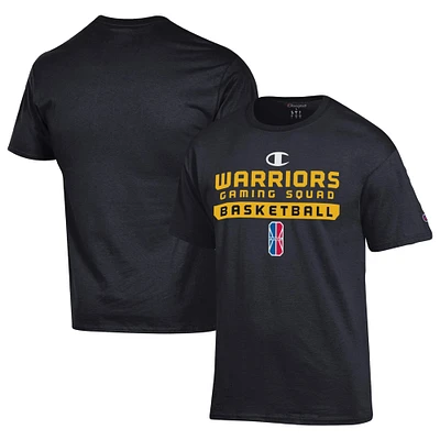 T-shirt unisexe Champion Black Warriors Gaming Squad On-Court 2K League Authentic Practice