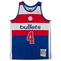 Chris Webber Blue Washington Bullets Autographed Mitchell & Ness 1996-97 Replica Jersey