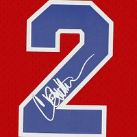 Maillot réplique autographié Mitchell & Ness Hardwood Classics 1994-95 des Red Washington Bullets de Chris Webber