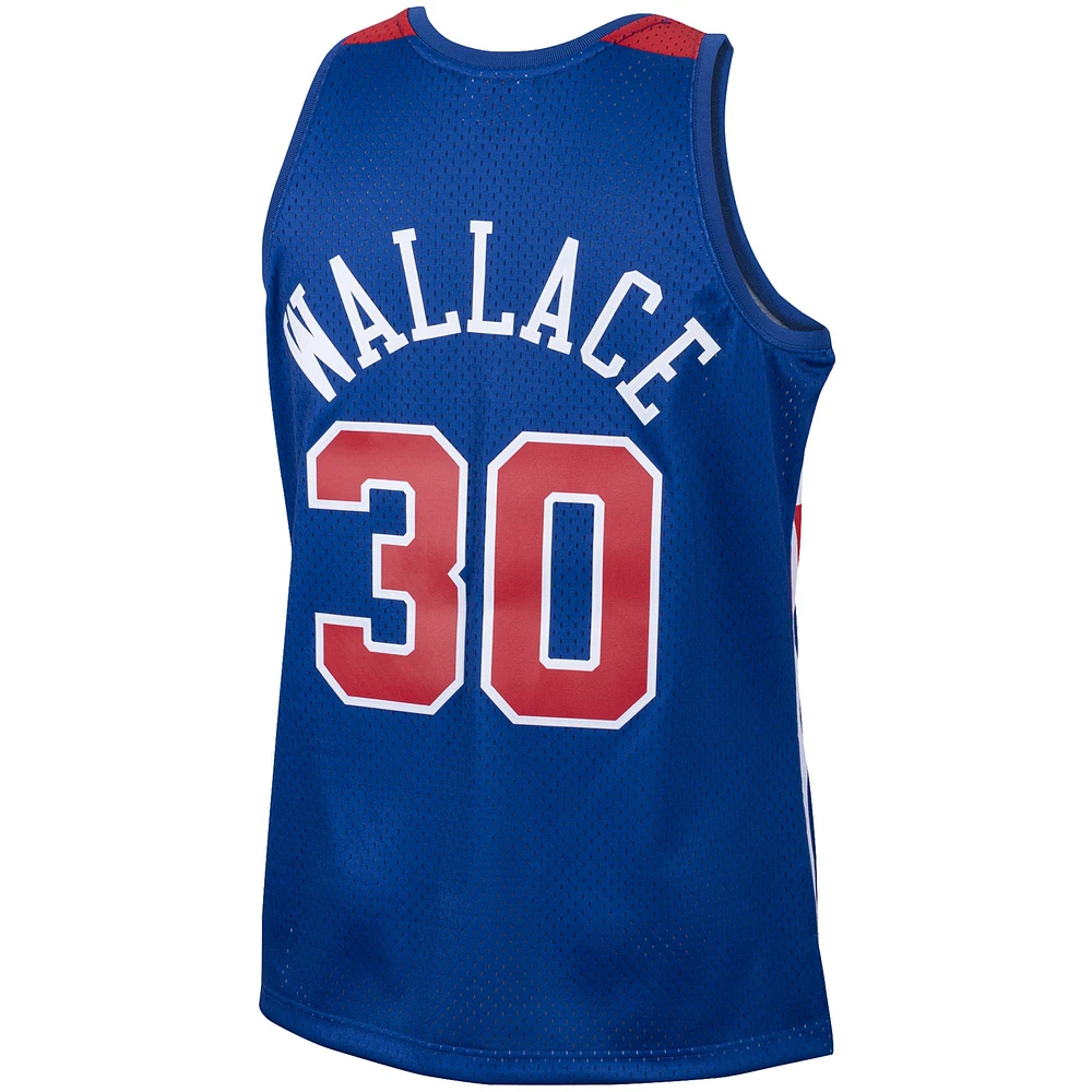 Maillot Swingman Mitchell & Ness Ben Wallace Royal Washington Bullets 2001/02 Hardwood Classics pour homme