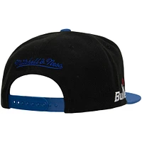 Mitchell & Ness pour homme Noir/Bleu Washington Bullets Hardwood Classics Essentials 2.0 Snapback Chapeau