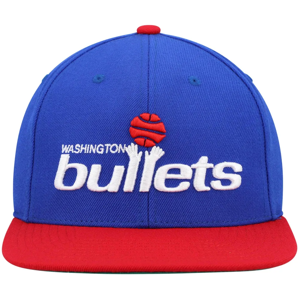 Men's Mitchell & Ness Blue/Red Washington Bullets Hardwood Classics Team Two-Tone 2.0 Snapback Hat