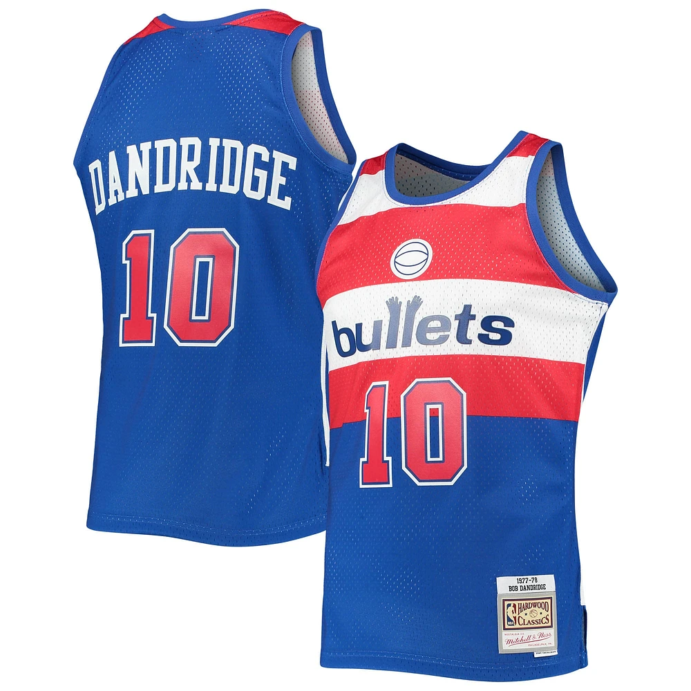 Maillot Swingman Mitchell & Ness Bob Dandridge Washington Bullets 1977/78 Hardwood Classics pour hommes, bleu