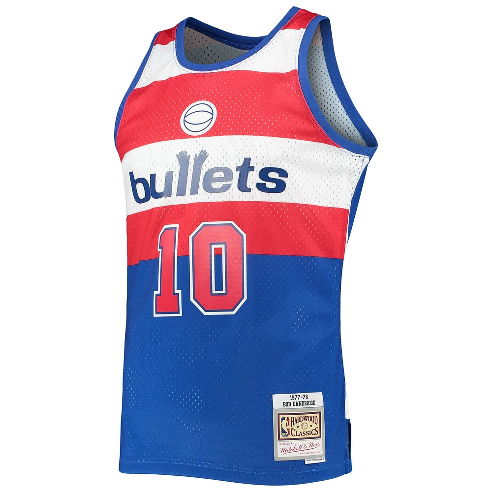 Maillot Swingman Mitchell & Ness Bob Dandridge Washington Bullets 1977/78 Hardwood Classics pour hommes, bleu