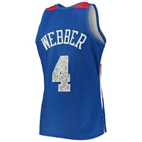 Men's Mitchell & Ness Chris Webber Blue Washington Bullets 1996/97 Hardwood Classics NBA 75th Anniversary Diamond Swingman Jersey